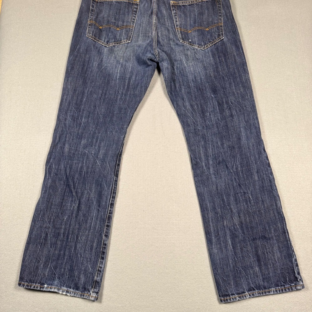 American Eagle Outfitters Original Boot Mens 34x32 Dark Wash Blue Denim Jeans - Picture 4 of 14